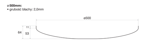 304 grade stainless steel bottom - ø500mm