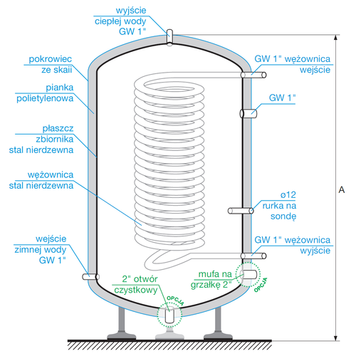 ZOMA7 - Standing heat accumulator (600 liters)