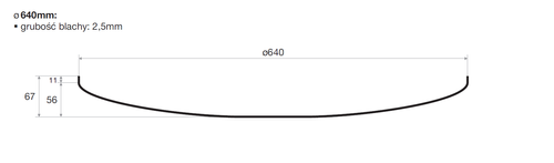 304 grade stainless steel bottom - ø640mm