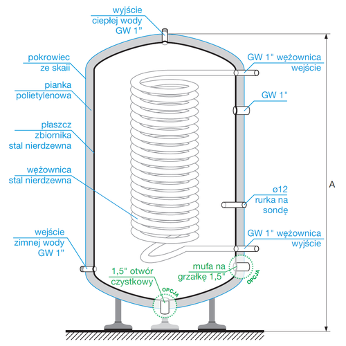ZOMA5 - Standing heat accumulator (600 liters)