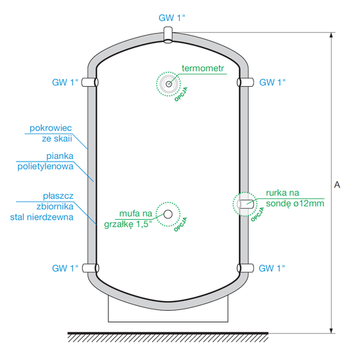 POMA4 - Bufor ze stali nierdzewnej (250 litrów)