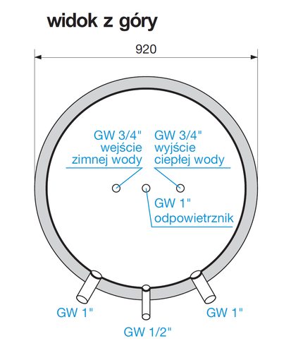 PIRO7 - Buffer with a spiral coil (1000 liters)