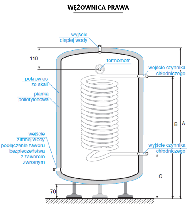 Upright heat exchanger (600 liters)