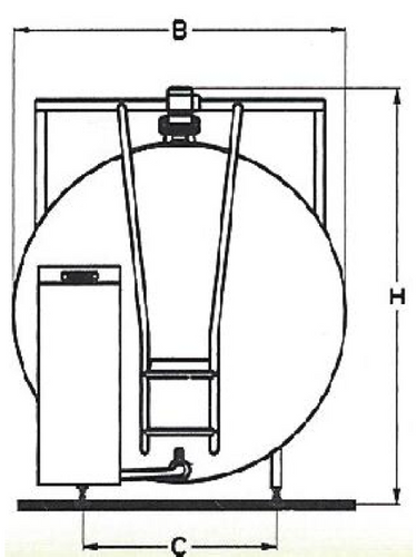 Schładzalnik do mleka A-Lima Bis model ALSC (eliptyczny)