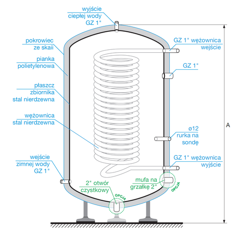 ZOMA11 - Standing heat accumulator (1000 liters)