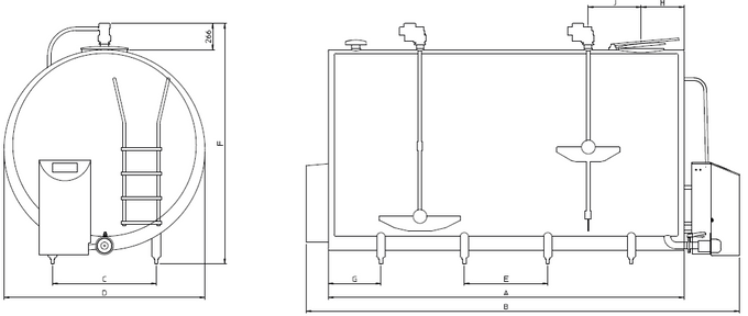 Schładzalnik do mleka Packo model LEM/DX