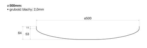 304 grade stainless steel bottom - ø500mm