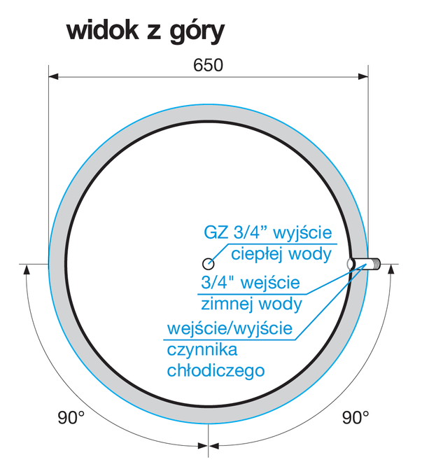 Wymiennik ciepła z dwoma wężownicami ze stali nierdzewnej YNOX (600 litrów)