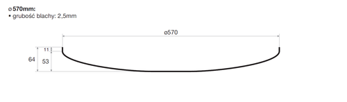 304 grade stainless steel bottom - ø570mm